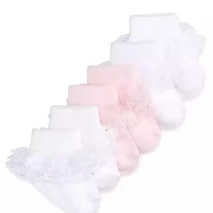 Baby Girls Lace Socks, Pack of 3