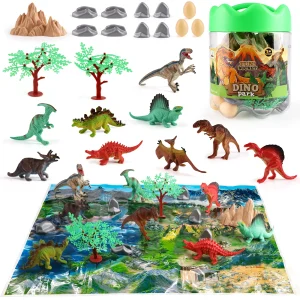 Bucket of dinosaurs early educational toy