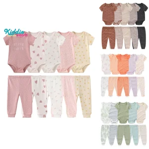 10 Pc Unisex Infant Bodysuits+Pants